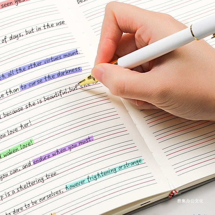 English Notebook With Thickened Four-Line Three-Grid Notebook For Junior High School Students With High Appearance And Special Classroom Excerpts For Learning Words - Image 5